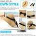 Beach Hats For Women, Foldable Sun Hat Womens UV Protection, Boho Wide Brim Hats For Women, Floppy Straw Visor Hat_viptrois.com