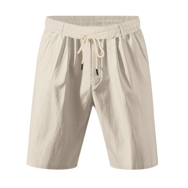 Men's Linen-Blend Casual Shorts – Vintage-Inspired Amekaji Summer Shorts With Breathable Relaxed Fit – Lightweight Beach & Streetwear Shorts_viptrois.com