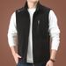 Men's Fleece Vest Jacket – Slim Fit Zip-Up Vest (Polyester Thermal Lining, All-Season Layering, M-5XL, Business Casual To Outdoor)_viptrois.com