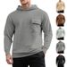 European And American Cross-border New Trendy Fleece Fashion Casual Patch Pocket Faux Cotton Plus-size Men's Hooded_viptrois.com