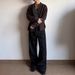 Autumn Winter Floral Wool Blend Half Turtleneck Sweater Unisex Cardigan Old Money Brown Gray Versatile Cleanfit_viptrois.com