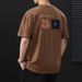New Loose Ethnic Style Printed Tall Extended T-shirt Men's Niche Trendy Brand Half-sleeved T-shirt Men's Foreign Trade Short-sleeved Shirt_viptrois.com