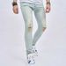 Men's Stretch Ripped Skinny Jeans - High Elasticity Slim Fit Denim Pants For Casual Wear (Black, Blue, Gray) - Sizes 28-38_viptrois.com