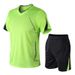 Men's Ice Silk Running Sports Suit - Quick Dry Gym T-Shirt & Shorts Set - Summer Workout Clothes For Jogging, Fitness - Breathable & Lightweight_viptrois.com