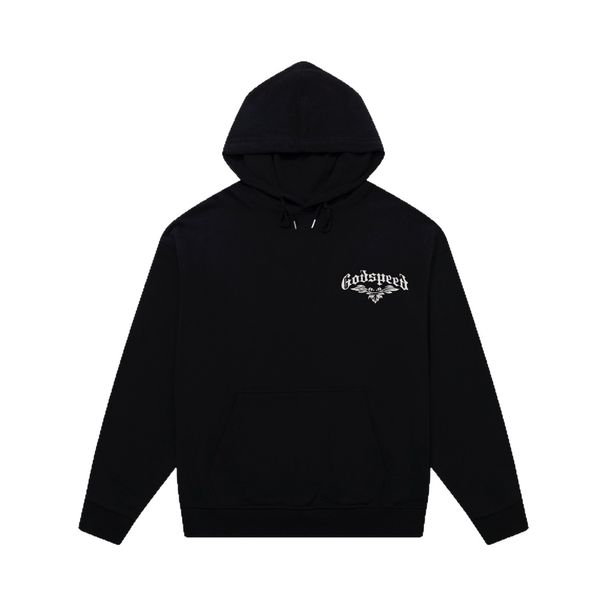 Godspeed Skull Print Cotton Unisex High Street Hip Hop Hoodie Long Sleeve Trendy_viptrois.com