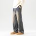 Men's Clothing Retro Drape Loose Straight Pants Men's Casual Wide Leg Trousers_viptrois.com