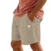 Coconut Print Cotton And Linen Shorts Drawstring Elastic Waist Solid Color Breathable Beach Five Point Casual Pants_viptrois.com