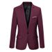 Men's Clothing Casual Suit For Men, Middle Aged And Young Business Korean Style Slim Fit Small Suit, Formal Jacket, Single Suit Top, Black_viptrois.com