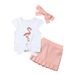 Kid's Clothing Summer New Children's Clothing Flamingo Three Piece Set_viptrois.com