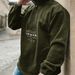 Men's Clothing Men's Embroidered Letter Print Fleece Hoodie - Warm Winter Pullover Sweatshirt For Casual Wear (Red, Gray, Green, Navy, Army Green)_viptrois.com