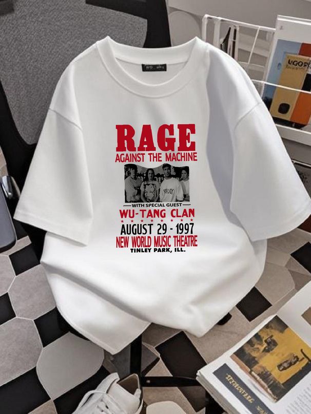 New Rare Rage Against The Machine Tour Cotton All Size T Shirt 1CM1831 Casual Homme Unisex Summer Designer Clothes Stylish Comfortable Graphic_viptrois.com