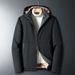 Men's Fleece-Lined Winter Coat – Heavyweight Polyester Shell With Detachable Hood (M-8XL, Business-Casual Versatility, Extended Sizing)_viptrois.com