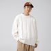 Men's Twisted Craft Crew Neck Sweater Men's And Women's Loose Retro Knitted Sweater Jacket_viptrois.com