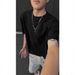 Men's Clothing Summer Texture Waffle Minimalist Solid Color Short Sleeved T Shirt Lazy Heavy Bottoming Shirt_viptrois.com