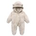 Autumn And Winter Fashion Candy Color Hooded Children's Jumpsuit New Baby Warm Children's Clothing Home Clothes_viptrois.com