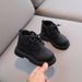 Children's autumn and winter British solid color simple short boots boys fashion Martin boots side zipper girls soft bottom single boots_viptrois.com