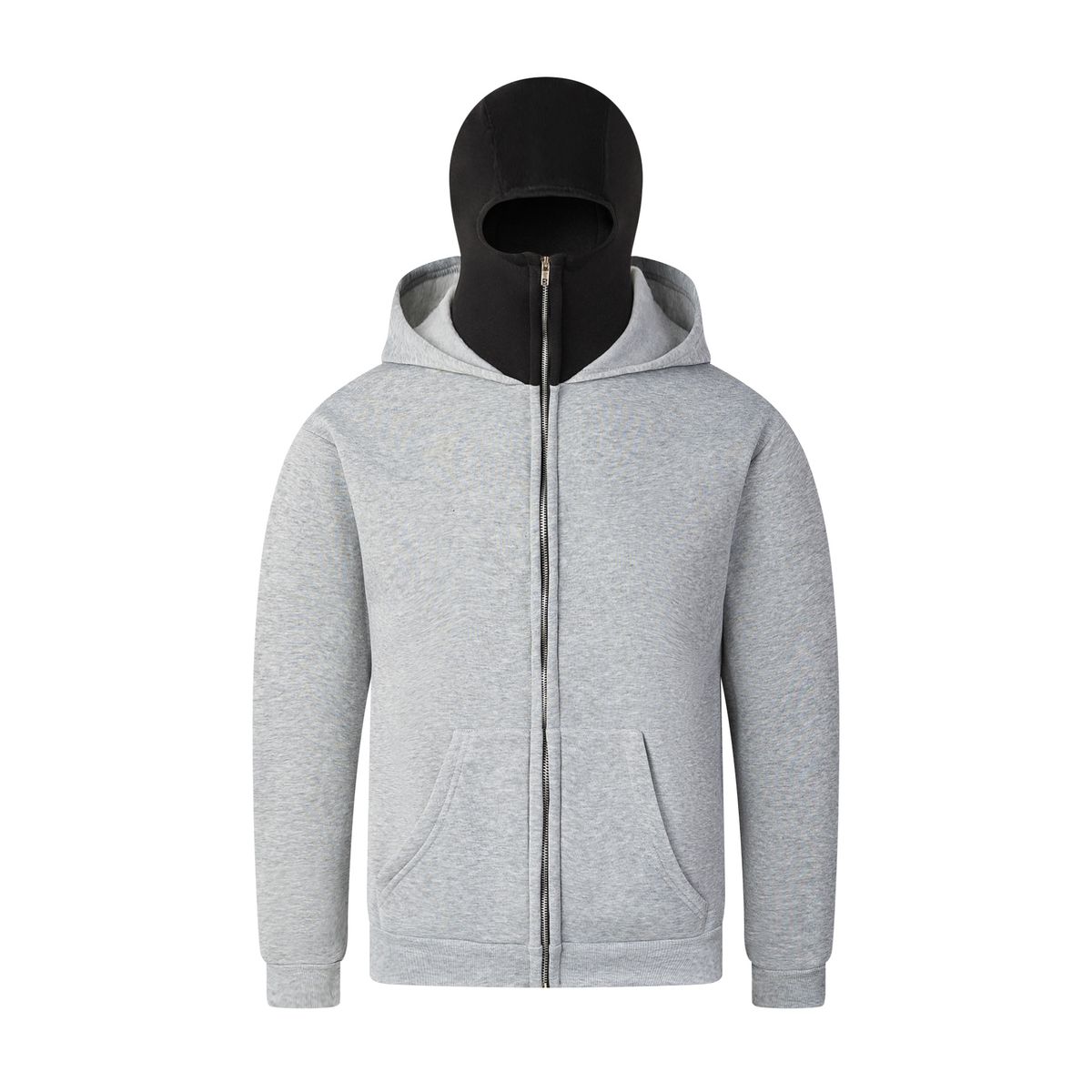 Unisex Double Hooded Zip-Up Fleece Hoodie – Warm Winter Pullover With Stylish Layered Design For Men & Women_viptrois.com