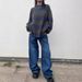Men's Clothing Retro Straight Jeans For Women Loose High Waisted Casual Floor Length Trousers_viptrois.com
