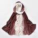 Women's Scarves Literary Retro Gradient Color Wide Brimmed Rayon Long Scarf Light Sunscreen Shawl Beach Towel Headscarf_viptrois.com