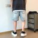 Men's Distressed Denim Shorts - 5-Inch Inseam Relaxed Fit Casual Cutoff Jeans Shorts For Men, Streetwear Summer Style_viptrois.com