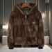 Men's Faux Fur Jacket Winter Thick Warm Coat Fashionable Faux Mink Collar Stylish Outerwear For Casual & Business_viptrois.com