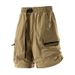 2026Men's New Casual Cargo Pocket Shorts, Summer American Style Thin Loose Fit Plus Size Youth Shorts For Men_viptrois.com