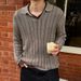 Men's Clothing V Neck Men's Knitted Sweater Tops Breathable Youthful Casual Men's Tops_viptrois.com