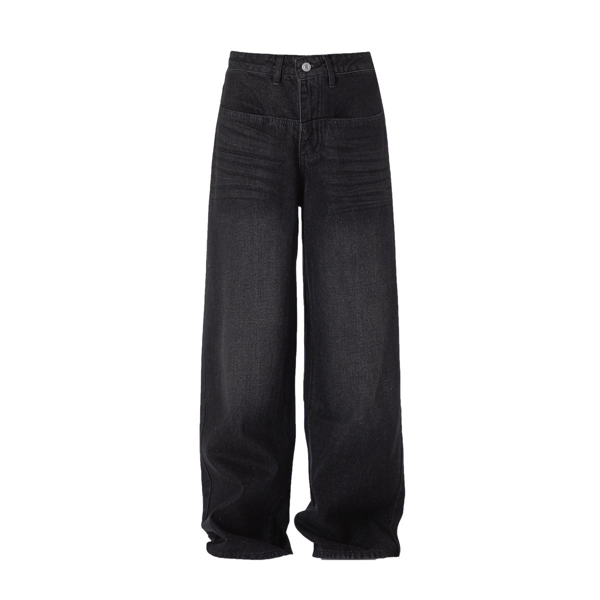 Men's Clothing Drape Loose Jeans Black Straight Wide Leg Pants Oversize Men And Women Pants_viptrois.com