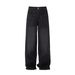 Men's Clothing Drape Loose Jeans Black Straight Wide Leg Pants Oversize Men And Women Pants_viptrois.com