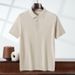 25th Summer New Tencel Lyocell Men's Polo Collar Knitted Short Sleeve T-Shirt Solid Color Base Shirt Top_viptrois.com