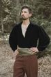 High-Quality Fashion Bandage Long Sleeve Medieval Renaissance Gothic Style Men's Warrior Shirt_viptrois.com