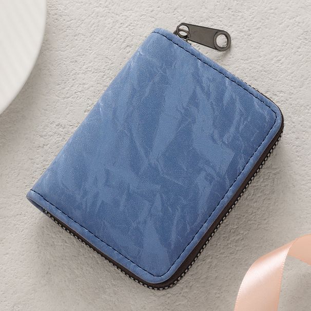 Card Holder Purse Wallets Anti-degaussing Steal Brush Multi-function Card Bag Large Capacity Water Ripple Card Holder Trend Simple Hold Bag_viptrois.com