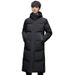 Men's Clothing Long Over The Knee Fur Collar Down Jacket Plus Velvet Thickened Casual Jacket Down Jacket Men's Warm Trendy TikTok Kuaishou_viptrois.com