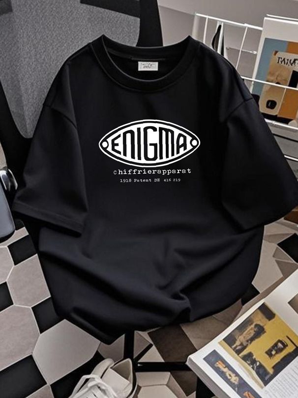 Enigma T-Shirt OLIV Rotor Key Machine Messaging Submarine Logo Homme Unisex Streetwear Breathable Slightly Comfortable Summer Soft Stretched_viptrois.com