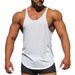 Men's American Style Sports Tank Top Muscle Training Cotton Plus Size Summer Round Hem Solid Color Vest_viptrois.com