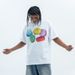 Summer Autumn American Street Style 315g Pure Cotton Five-Color Printed Crew Neck Unisex Couple Top_viptrois.com