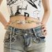 Y2K Layered Waist Chain - Adjustable Love Flower Body Jewelry For Retro Outfits_viptrois.com