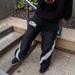 2026 New European And American Retro High Street Hip Hop Striped Double Waist Sweatpants Loose Straight Sports Casual Fake Two-piece Trousers_viptrois.com
