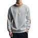 European And Cross-Border New American Style Retro Patchwork Embroidery Half-Zip Men's Plus Size Long Sleeve_viptrois.com