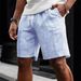 Men's Clothing Striped Drawstring Sweatpants Simple Five Point Casual Shorts Spring Summer_viptrois.com