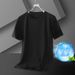 Ice Silk Modal Short-sleeved T-shirt For Men, Summer Thin Quick-drying Plsize Men's Top, Casual Half-sleeved Base Shirt_viptrois.com