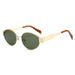 Elliptical Small Round Metallic Fashion Sunglasses For Men And Women_viptrois.com
