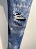 Men's Slim Fit Stretch Denim Jeans With Distressed Details & Ripped Design - Comfortable Straight Leg For Casual Wear_viptrois.com