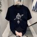 Men's Casual Short Sleeve T-Shirt With Cartoon Print, Soft Breathable Cotton, Comfort Fit Round Neck Tee For Daily Wear_viptrois.com