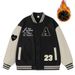 Men's Casual Baseball Jacket & Pants Set - Trendy Two-Piece Streetwear Outfit For Youth - Breathable Polyester Blend - Black/Red/Brown/Green (S-2XL)_viptrois.com