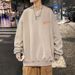 Loom Loom Vibe Style Round Neck Sweatshirt For Men, Spring Autumn, Light European American Street Style, Handsome Top, Trendy And_viptrois.com