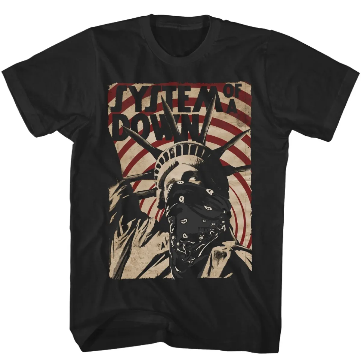 System Of A Down Liberty Bandit T Shirt Mens Womens Tees Top Mens Rock And Roll Music Band Tee Black_viptrois.com