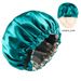 Double layer satin sleeping cap Invisible flat adjustable buckle silk solid color double sided wearable shower cap elastic hair cap_viptrois.com
