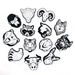 Black And White Series Animal Head Shoes Flower Shoe Buckle PVC Soft Glue DIY Detachable Garden Shoe Decorative Buckle Accessories_viptrois.com