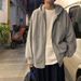 Pure Hooded Sweatshirt Jacket For Men, Sring New Hong Kong Style, Loose Casual Trendy To, Versatile Solid Color Cardigan_viptrois.com